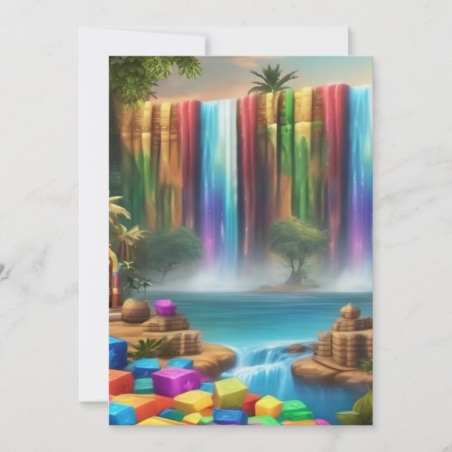 Amazing waterfall  thank you card (Front)