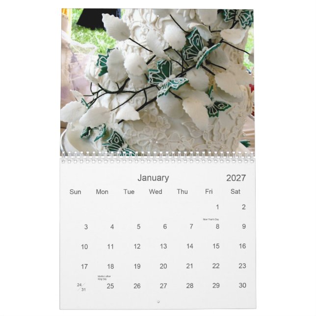 Amazing Wedding Cakes Calendar (Jan 2027)