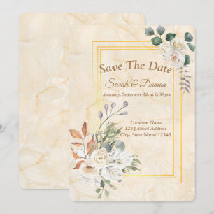 Amazing Wedding, Flowers Save The Date