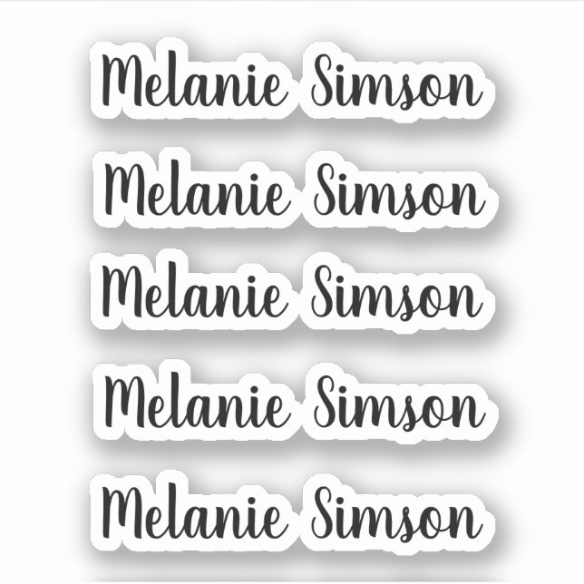 Amazing whimsical script personalised name (Front)