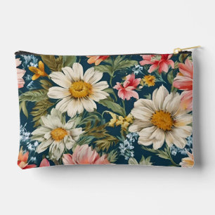 Amazing White and Pink Daisies, Summer Flowers Accessory Pouch