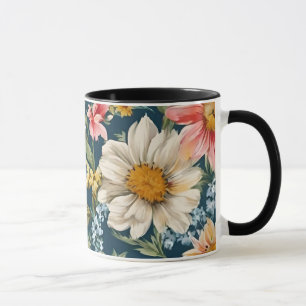 Amazing White and Pink Daisies, Summer Flowers Mug