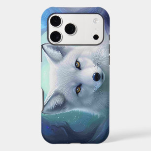 Amazing White Snow Fox on Icy Land