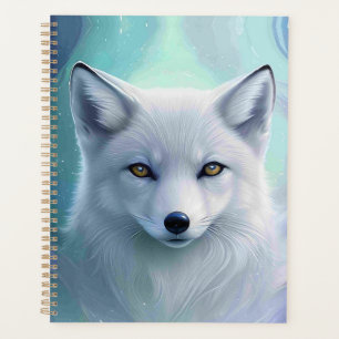 Amazing White Snow Fox on Icy Land Planner
