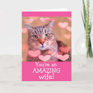 Amazing Wife Cute Kitty Valentine's Holiday Card