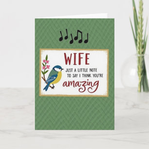 Amazing Wife Floral Note Card