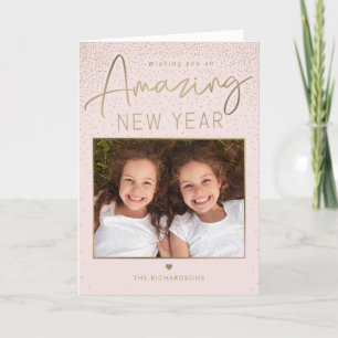 Amazing Year Modern Happy New Year Photo Card