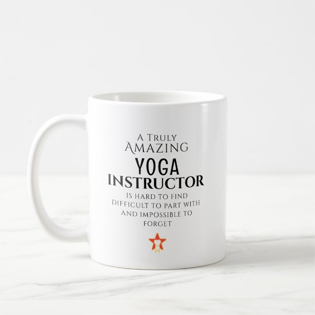 Amazing Yoga Instructor Hard To Find Personalized Coffee Mug (Left)