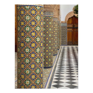 Amazing Zellige Tile in Ben Youssef - Marrakech Photo Print