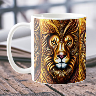 Amazingly Beautiful Golden Lion    Coffee Mug