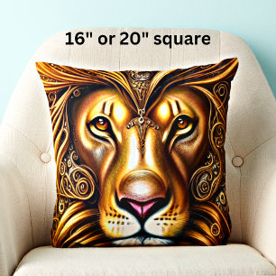 Amazingly Beautiful Golden Lion Cushion