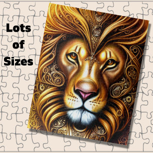 Amazingly Beautiful Golden Lion  Jigsaw Puzzle