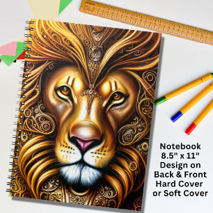Amazingly Beautiful Golden Lion   Notebook