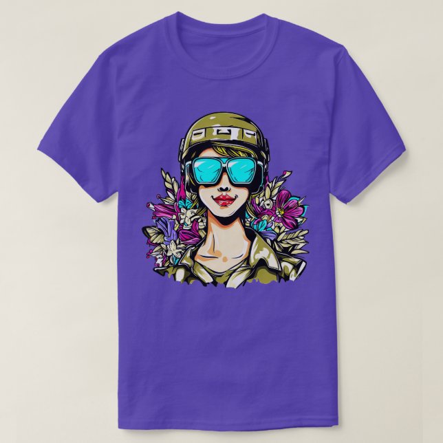 Amazingly beautiful Military Mother T-Shirt (Design Front)
