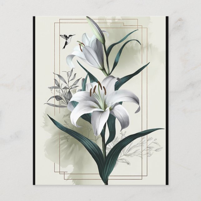 Amazon Lily Art – Gold & Scandi Style Flyer (Front)