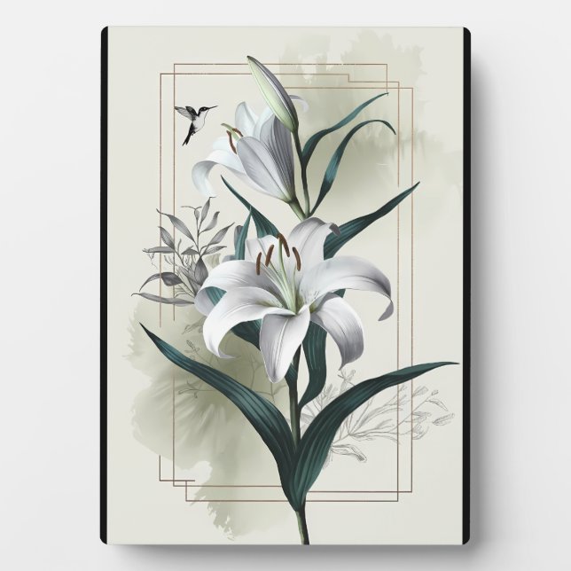 Amazon Lily Art – Gold & Scandi Style Plaque (Front)