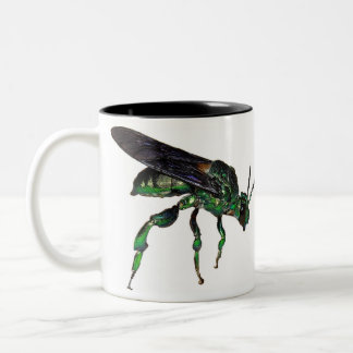 Amazon Metallic Green Bee Two-Tone Coffee Mug
