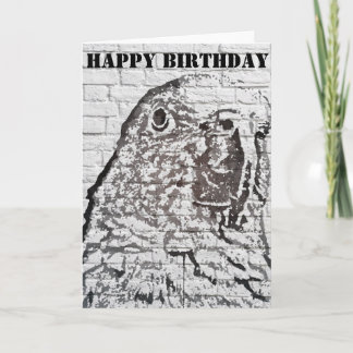 Amazon Parrot Graffiti Happy Birthday Card