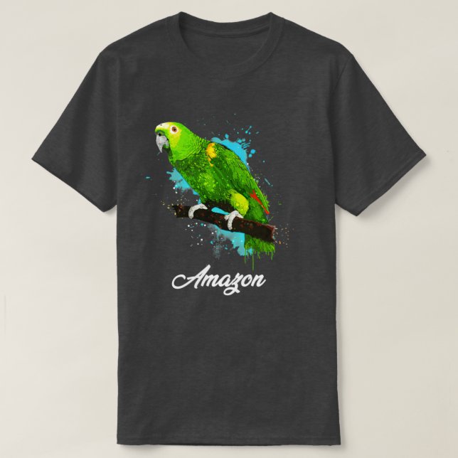 Amazon Parrot In Watercolor T-Shirt (Design Front)