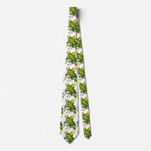 Amazona Parrots - vintage birds Tie