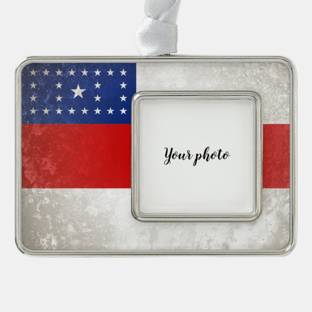 Amazonas Silver Plated Framed Ornament (Front)