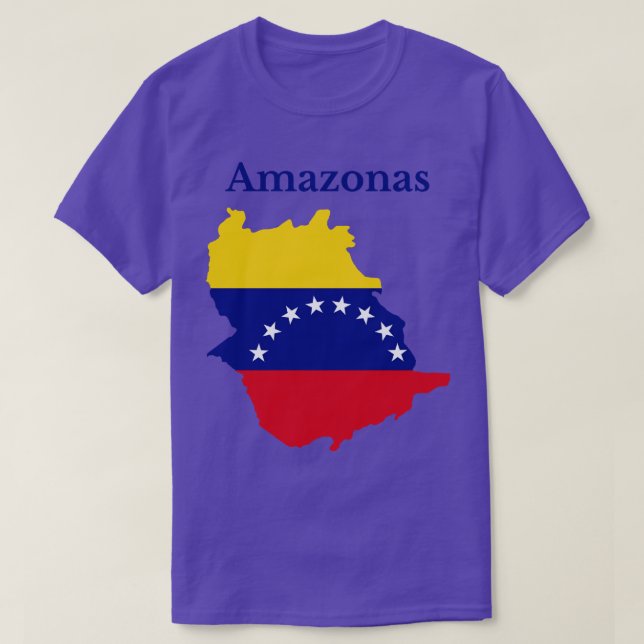 Amazonas State Map Venezuela T-Shirt (Design Front)