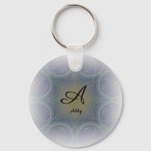 Amazone A Font Monogram Key Ring