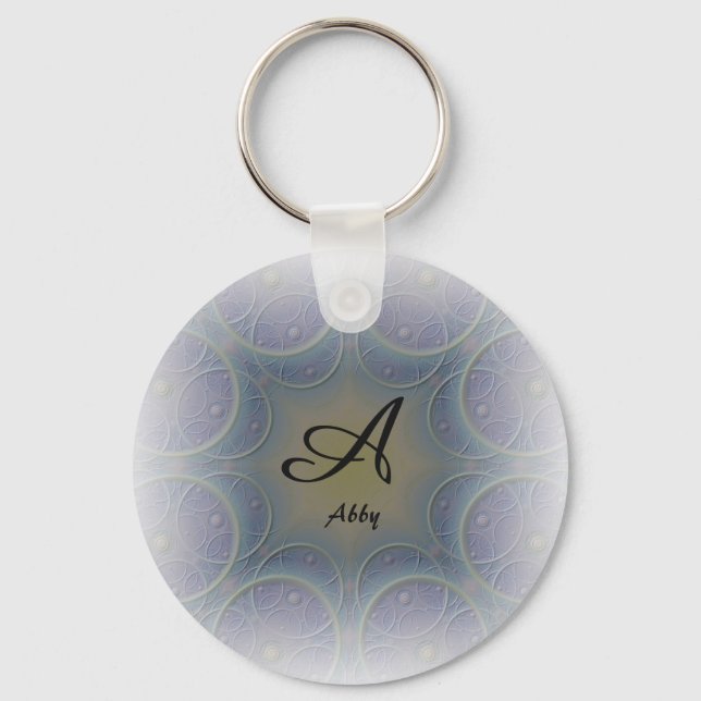 Amazone A Font Monogram Key Ring (Front)