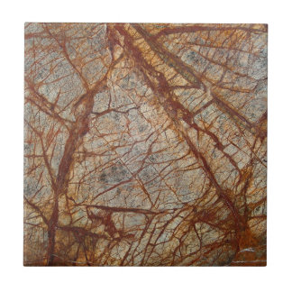 Amazonian Brown Quartz Crystal Gemstone Print Ceramic Tile