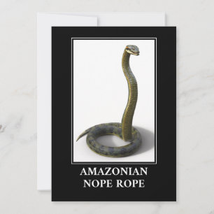 Amazonian Nope Rope - Anaconda Snake Danger Invitation