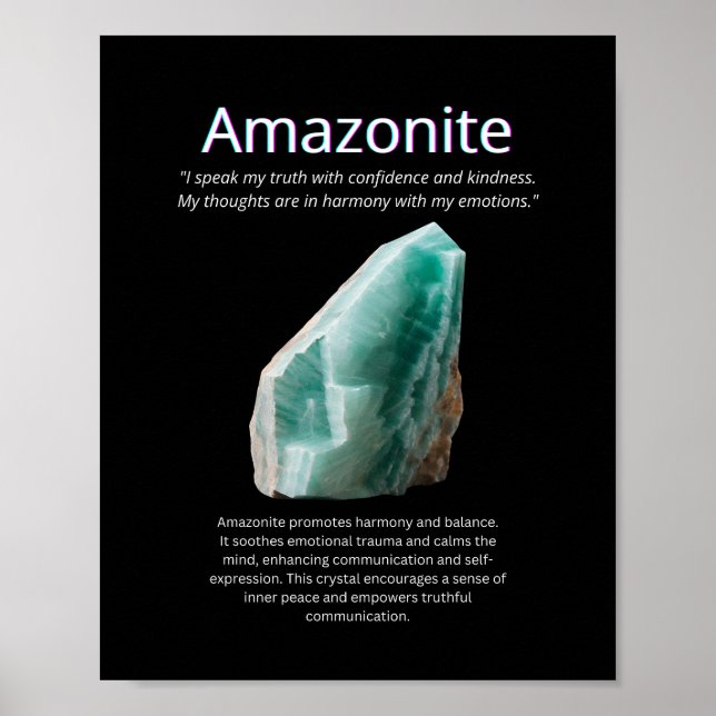 Amazonite Crystal Stone Meaning Poster (Front)