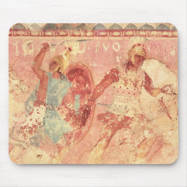 Amazons fighting a Greek warrior Mouse Pad (Front)