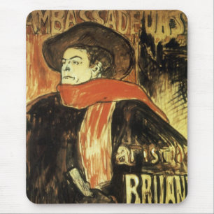 Ambassadeurs, Aristide Bruant by Toulouse Lautrec Mouse Pad