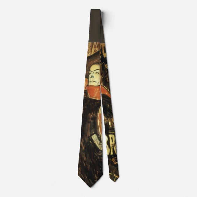 Ambassadeurs, Aristide Bruant by Toulouse Lautrec Tie (Front)