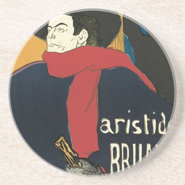 Ambassadeurs, Artistide Bruant by Toulouse Lautrec Coaster (Front)