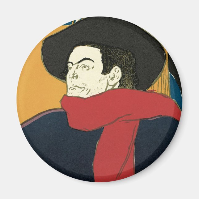 Ambassadeurs, Artistide Bruant by Toulouse Lautrec Magnet (Front)