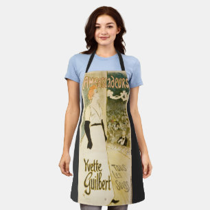 Ambassadeurs Yvette Guilbert by Theophile Steinlen Apron