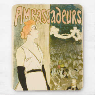 Ambassadeurs Yvette Guilbert by Theophile Steinlen Mouse Pad