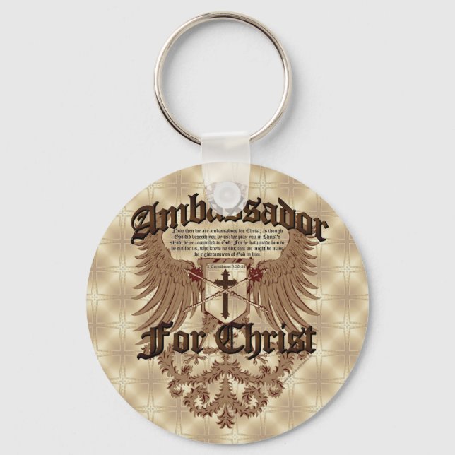 Ambassador For Christ, Corinthians Bible Verse Key Ring (Front)