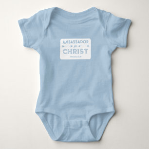 Ambassador for Christ Scripture Slogan Baby Bodysuit