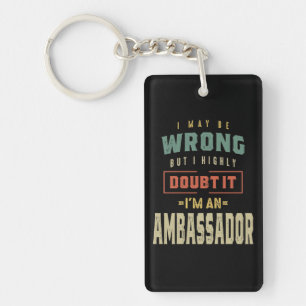 Ambassador Job Title Gift Key Ring