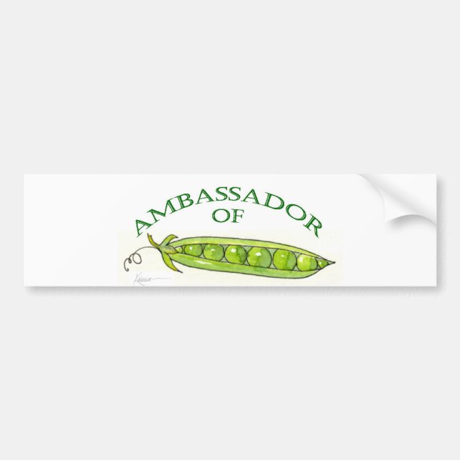 Ambassador of Peas Bumper Sticker (Front)
