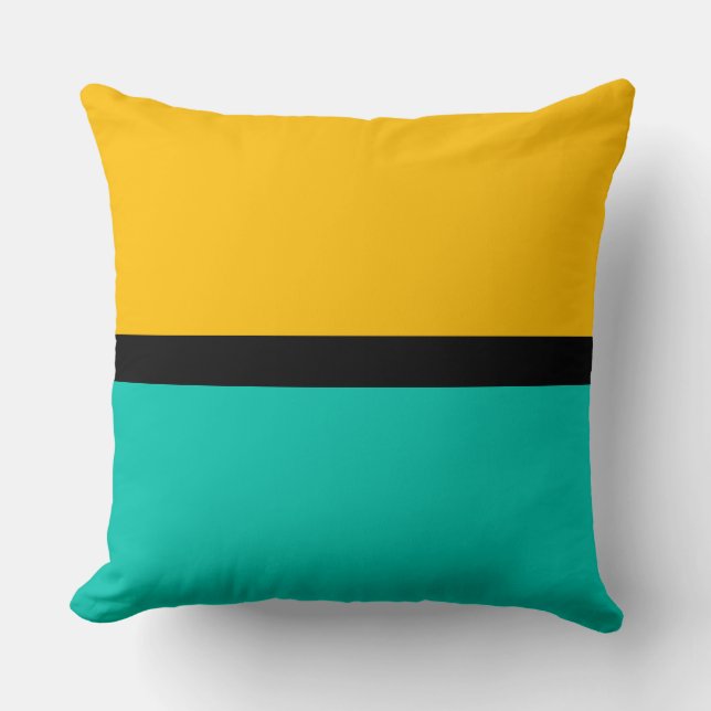 Amber & Amazonite Solid Colour Background Cushion (Front)