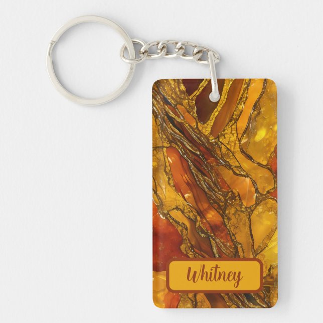 Amber and Gold Inspired Keychain (06) (Front)
