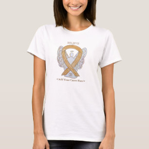 Amber Awareness Ribbon Angel Custom Shirts