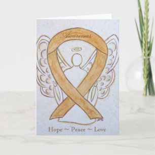 Amber Awareness Ribbon Angel Greeting Card