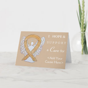 Amber Awareness Ribbon Angel Greeting Card