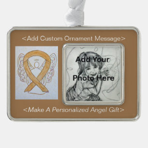 Amber Awareness Ribbon Angel Personalised Ornament