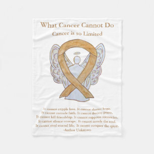 Amber Awareness Ribbon Appendix Cancer Blankets