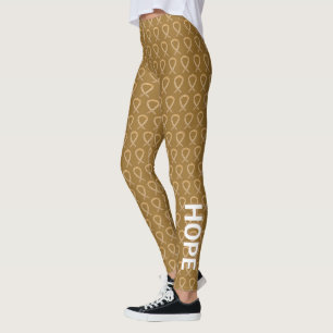 Amber Awareness Ribbon Art Custom Leggings